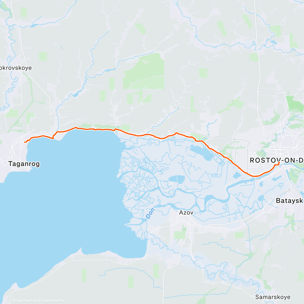 Map of the activity, Morning Run