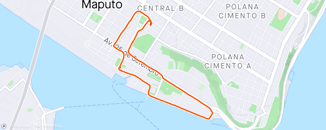 Map of the activity, Maputo Baixa Waterfront feat. Av. Karl Marx