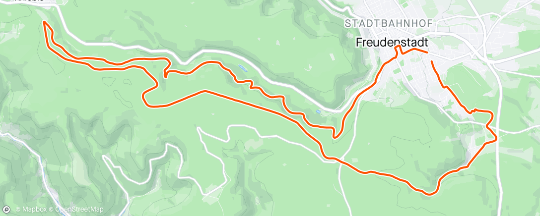 Mapa da atividade, Mountainbike-Fahrt am Nachmittag
