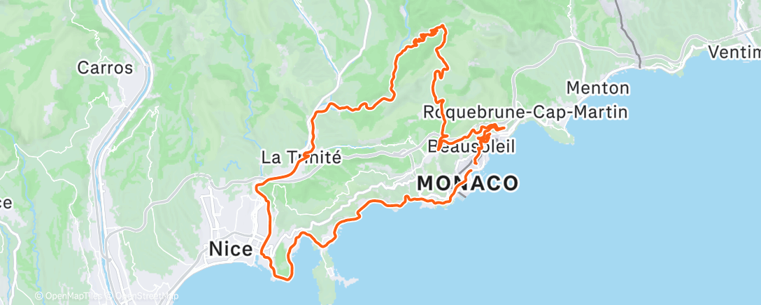 Карта физической активности (Morning Ride)