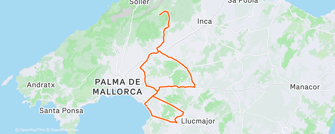 Map of the activity, Morning Ride