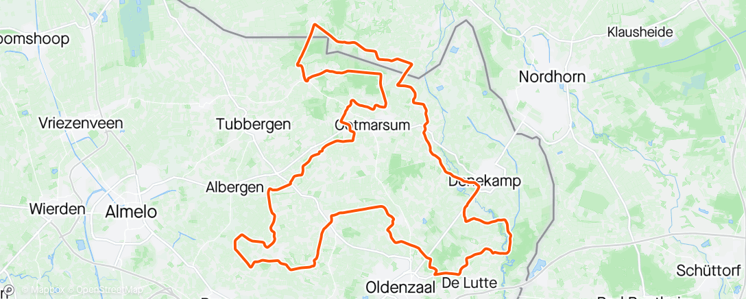 Map of the activity, Hein Voskamp Sponsor rit