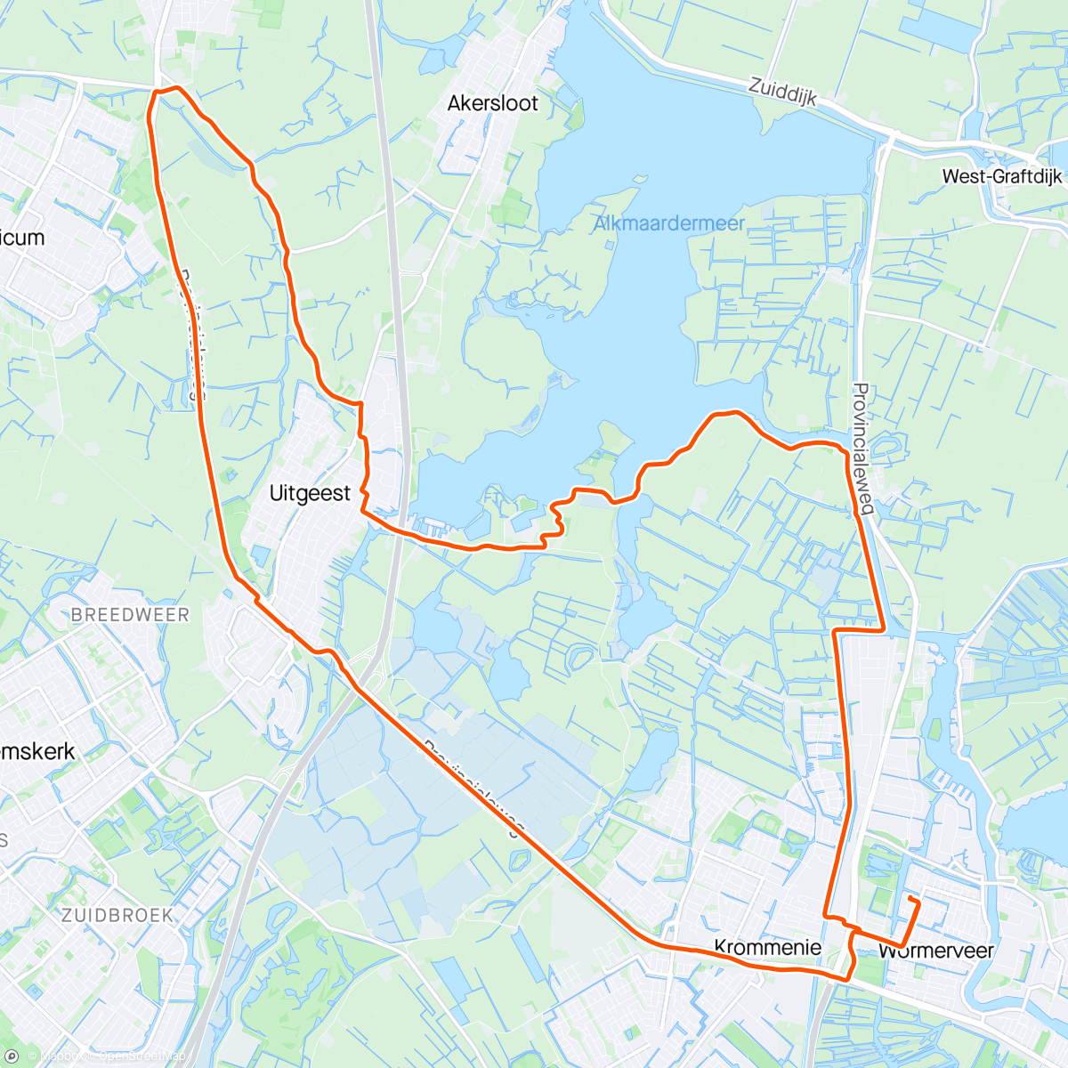 Map of the activity, Rondje uitwaaien…