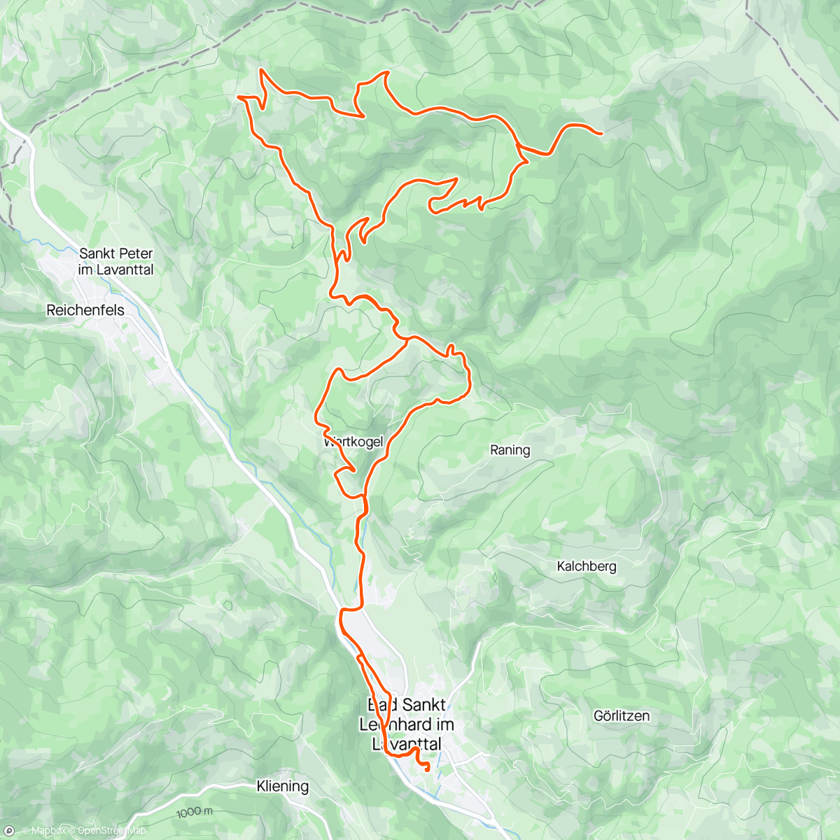 Mapa da atividade, Peterer Hütte ⛰️