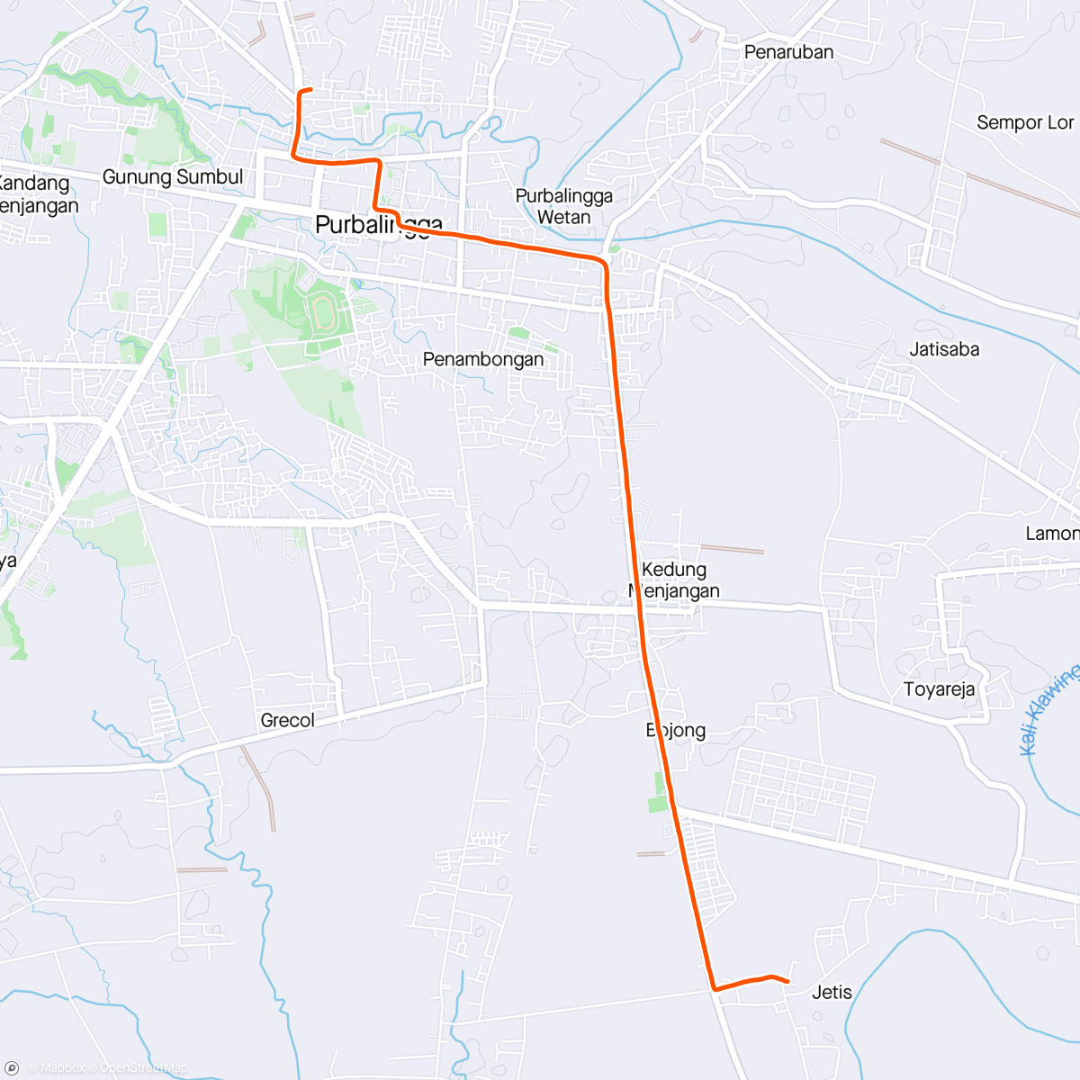 Map of the activity, Recoperih Ride