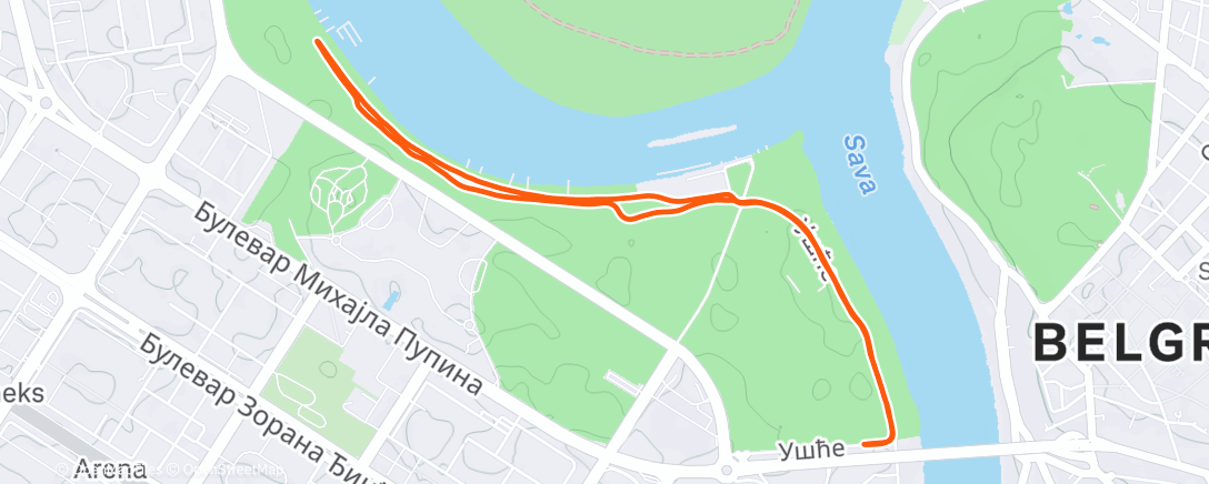 Map of the activity, Novogodišnja trka