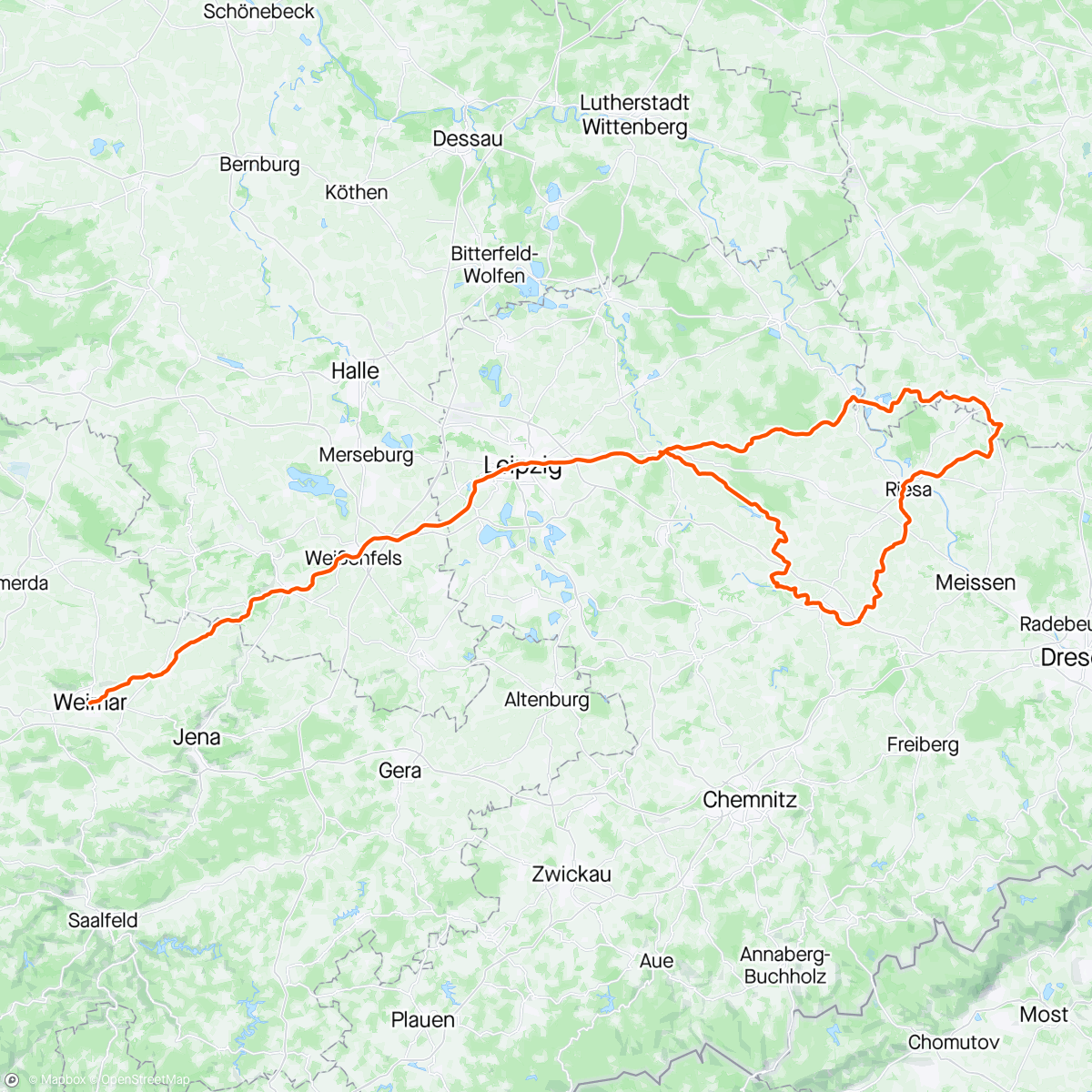 Map of the activity, BRM 200- Saisonstart ARA Sachsen