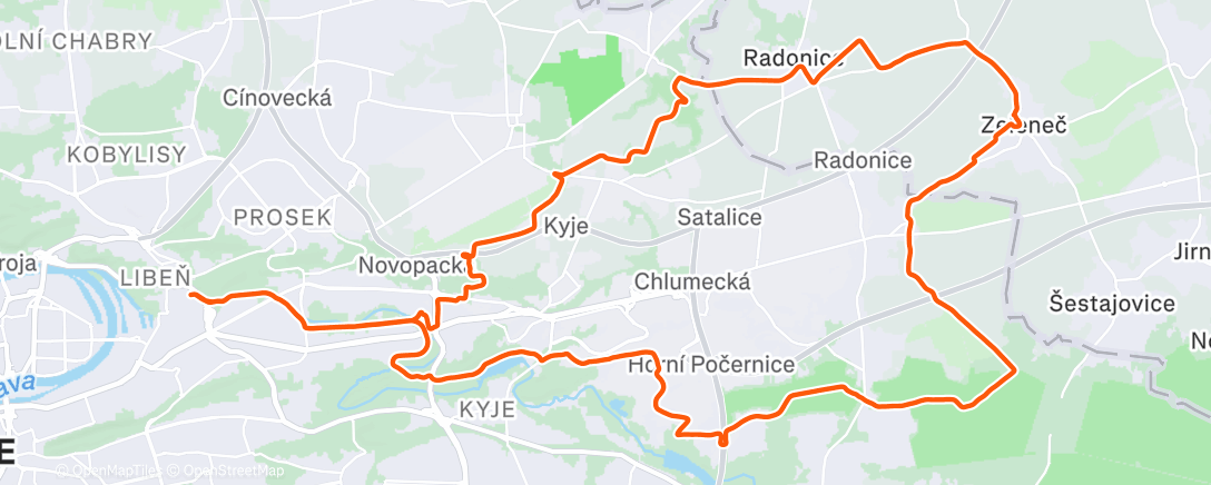 Map of the activity, Lunch Ride