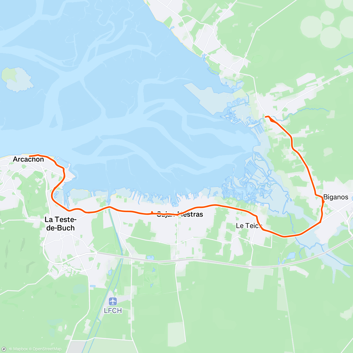 Map of the activity, Afternoon Ride