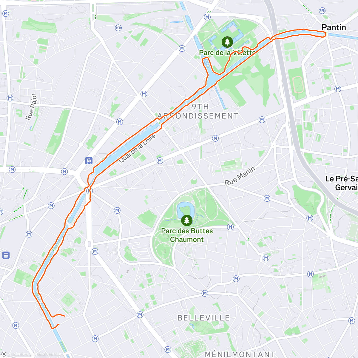 Map of the activity, Récup au vent mauvais