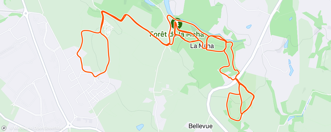 Map of the activity, Morning Trail Run