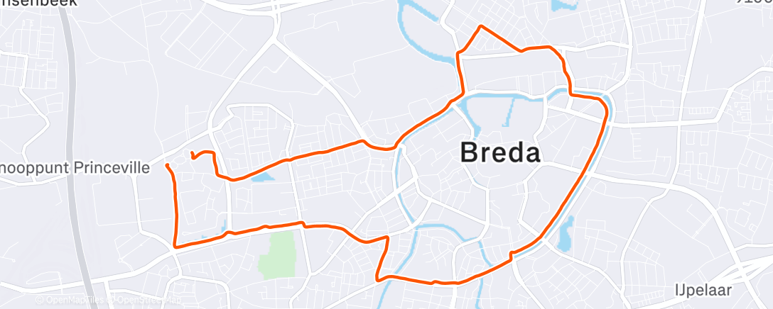 Map of the activity, Avondloop