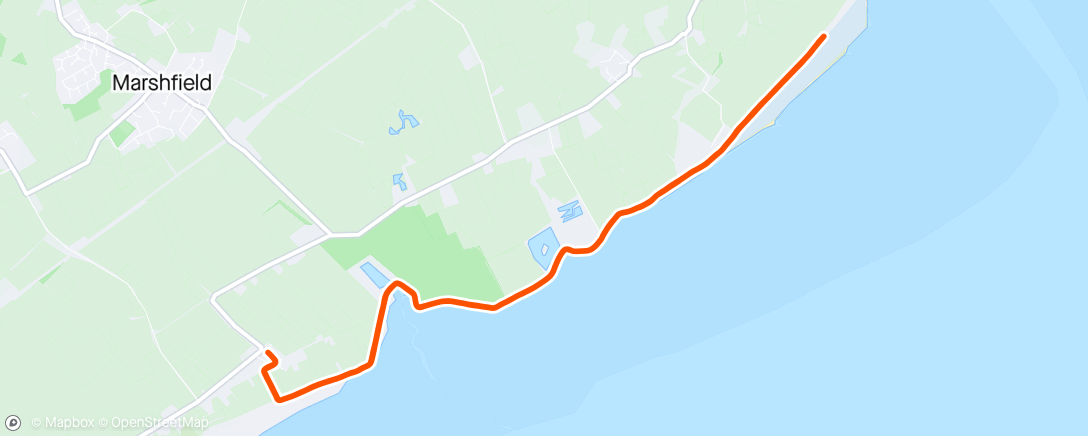Map of the activity, Coast Path with Ash