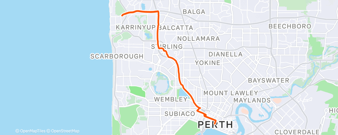 Peta aktivitas, Morning Ride