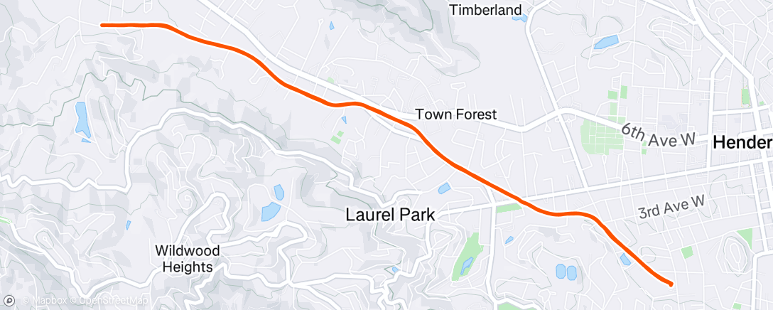 Map of the activity, Evening Run