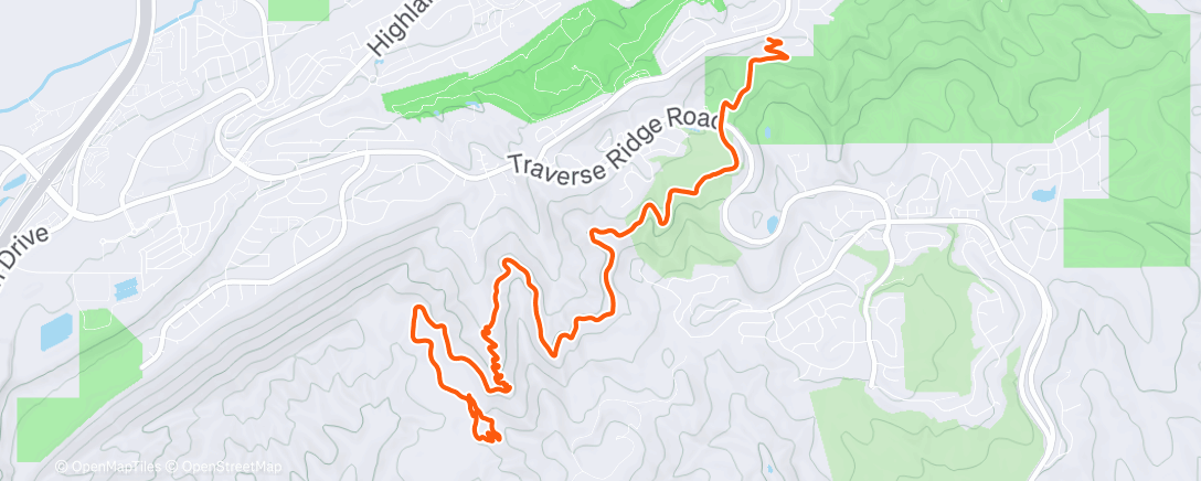 Map of the activity, Morning Trail Run