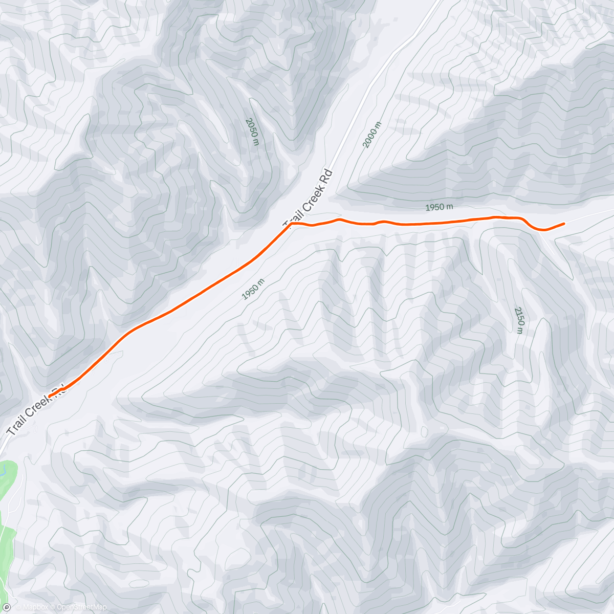 Carte de l'activité breaking trail out corral creek