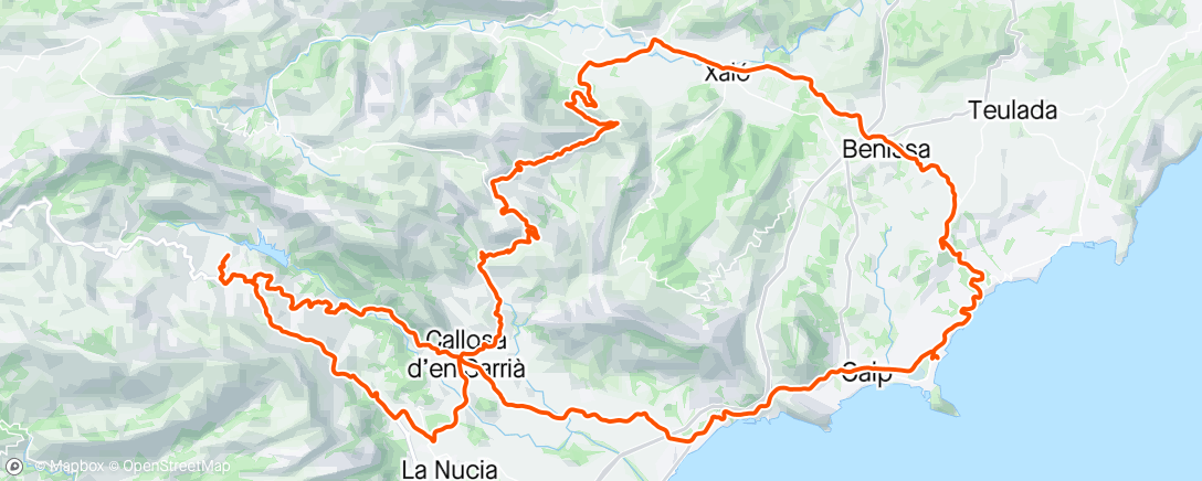 Map of the activity, Calpe dag 3