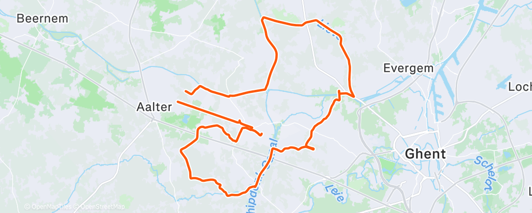 Map of the activity, Morning Ride