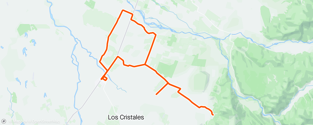 Map of the activity, Vuelta ciclística a la hora del almuerzo