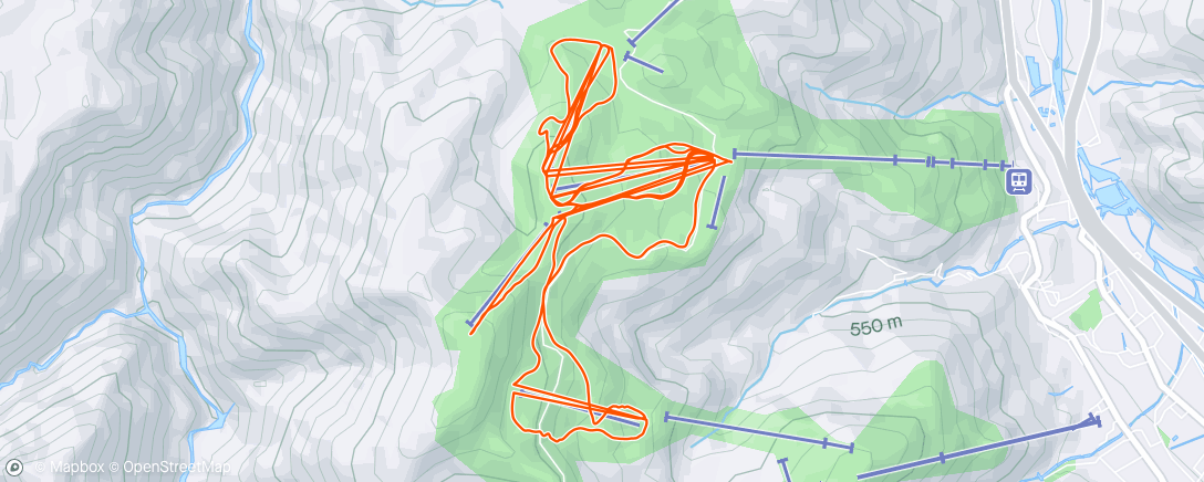 Map of the activity, Lunch Snowboard