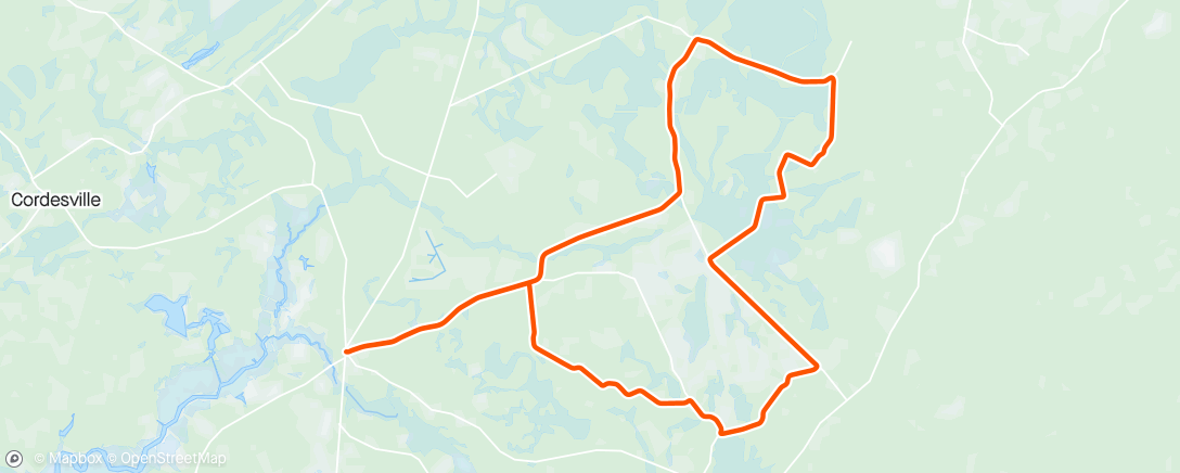 Map of the activity, Swamp Fox Gravel Ride