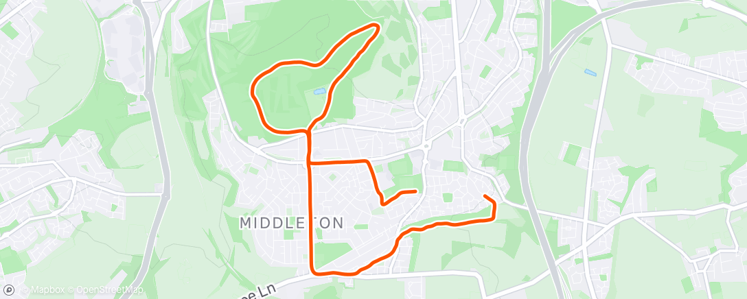 Map of the activity, Evening amble