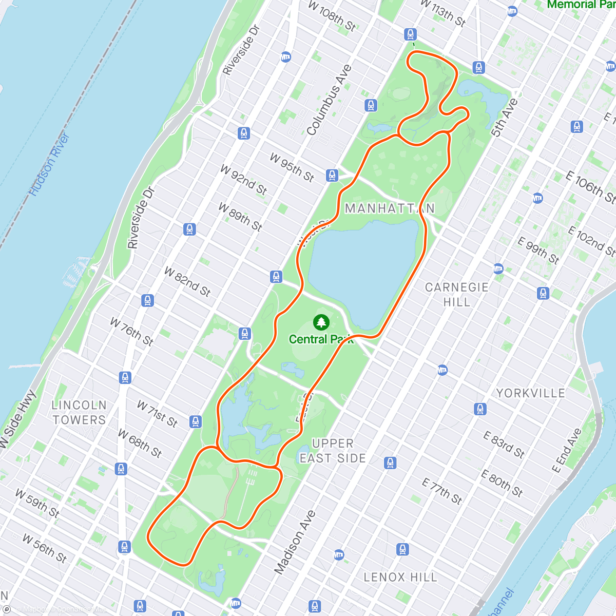 Map of the activity, Zwift - Tabatha Adams (CTC/Mojo/Real Tri Squad's Meetup on Astoria Line 8 in New York