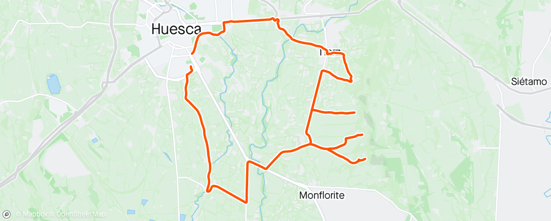 Mappa dell'attività Bicicleta de montaña a la hora del almuerzo