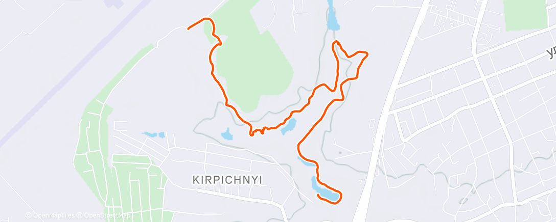 Map of the activity, Дневная прогулка