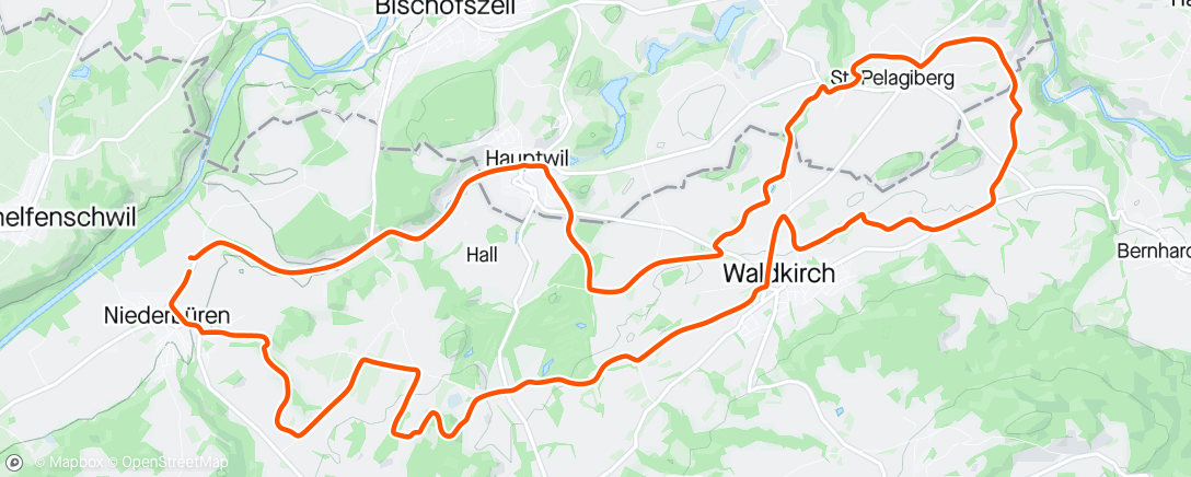 Karte der Aktivität „Mountainbike-Fahrt am Morgen”