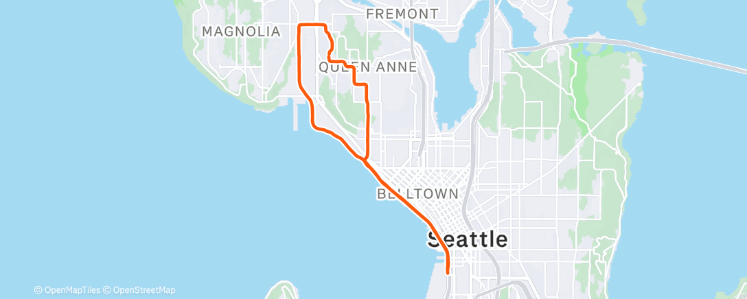 Map of the activity, Afternoon Run