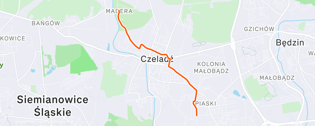 Карта физической активности (Afternoon Mountain Bike Ride)