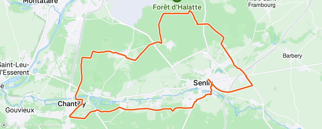 Map of the activity, Gravel dans l'après-midi
