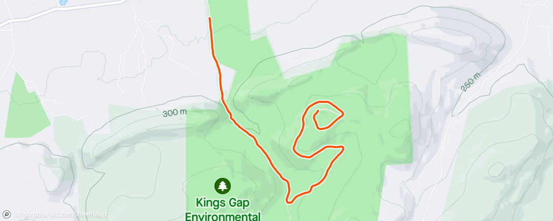Map of the activity, 2023 Kings Gap Time Trial