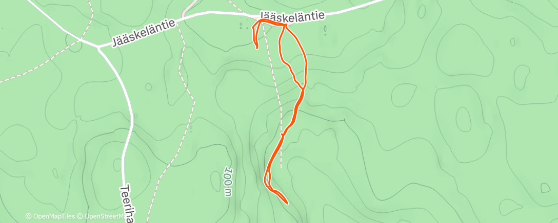 Map of the activity, Afternoon Walk