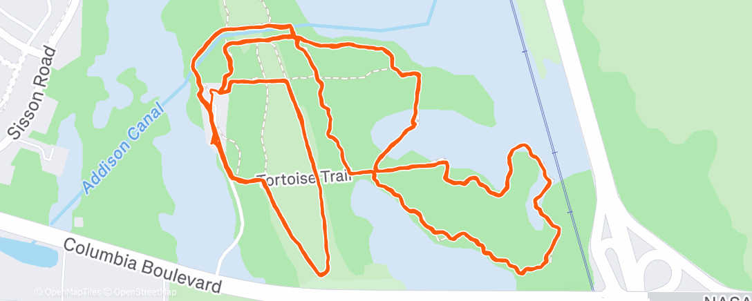 Map of the activity, Morning Run