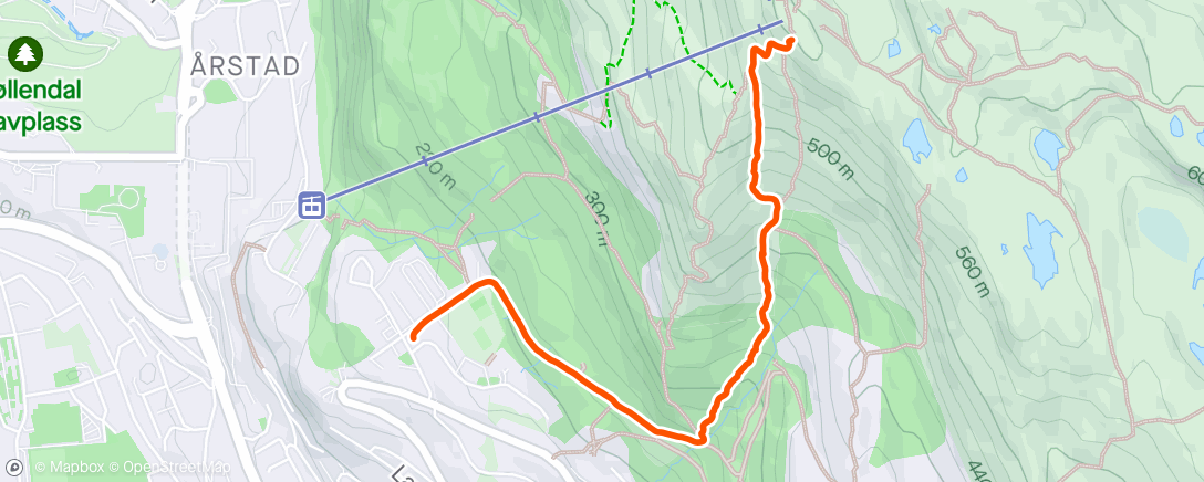 Map of the activity, Ulriken med Mette