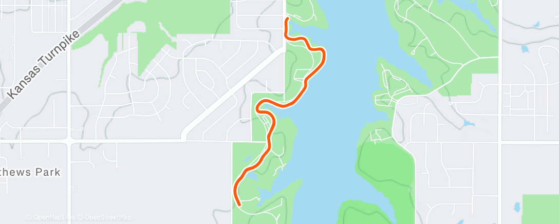 Map of the activity, Afternoon Run