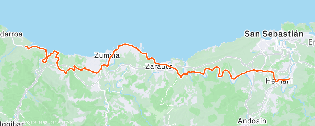 Карта физической активности (Bicicleta por la mañana)