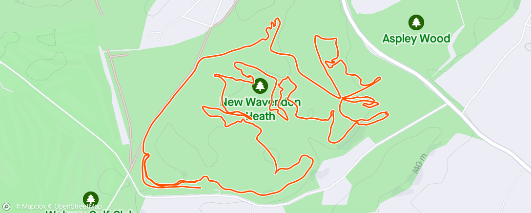 Map of the activity, Slowest lap of Woburn known to man