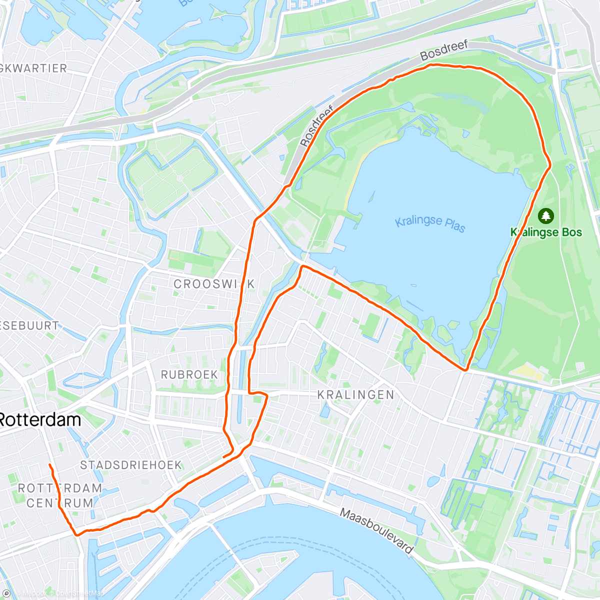 Mapa de la actividad (NN 1/4 Marathon Rotterdam #demooiste)