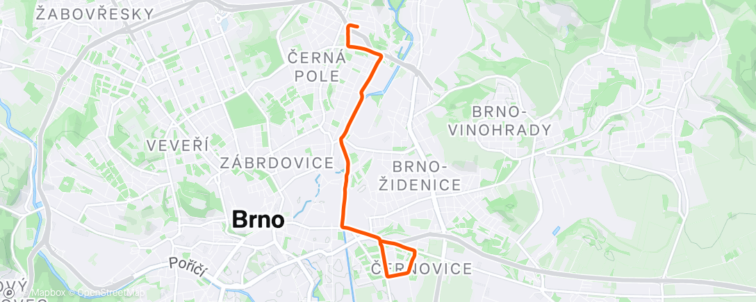 Map of the activity, Evening Ride