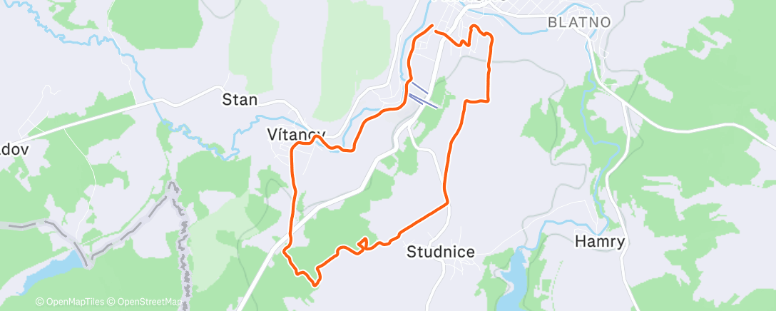 Map of the activity, Morning Run