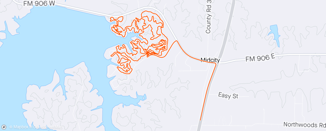 Map of the activity, saturday eclipse ride!