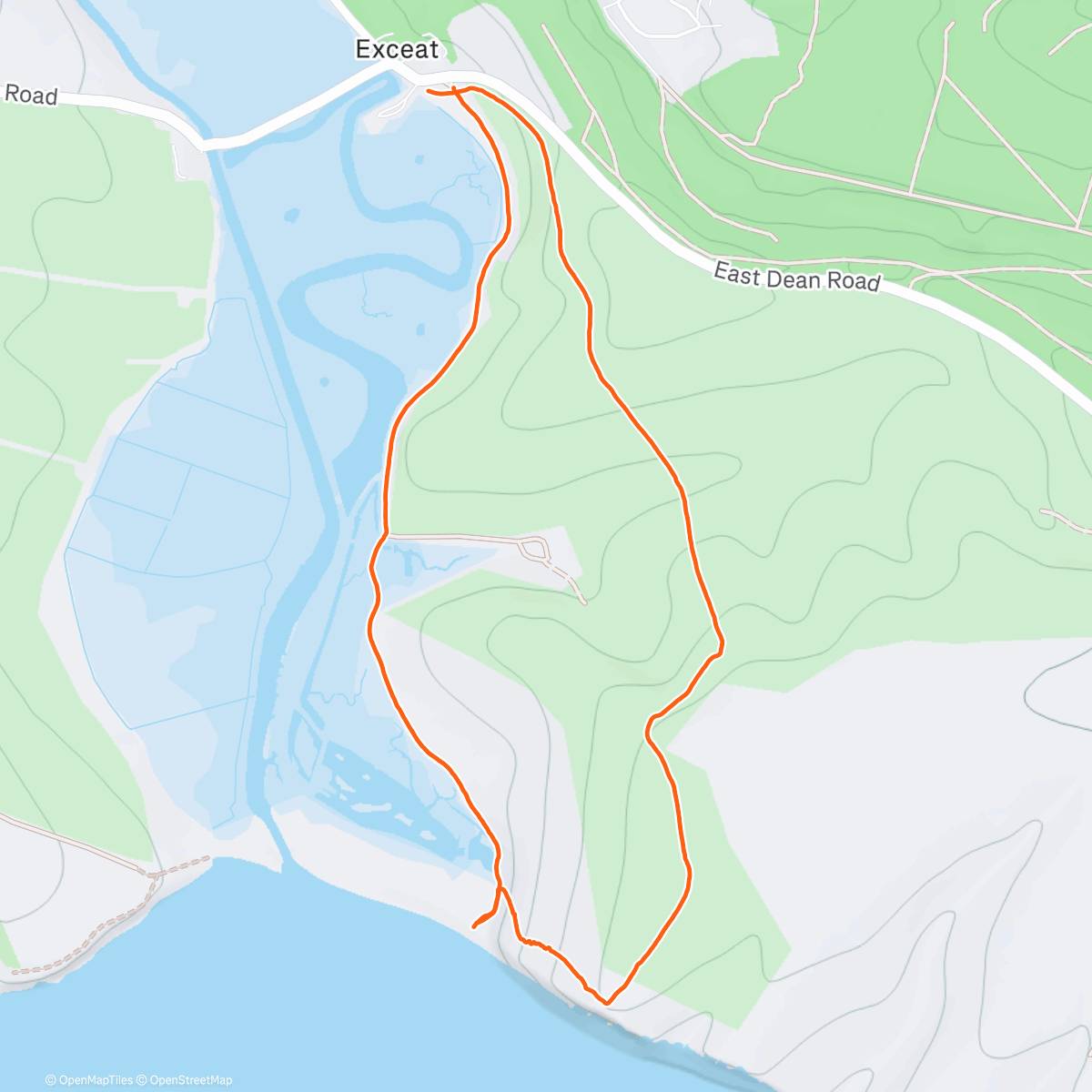 Map of the activity, Cuckmere Haven walk