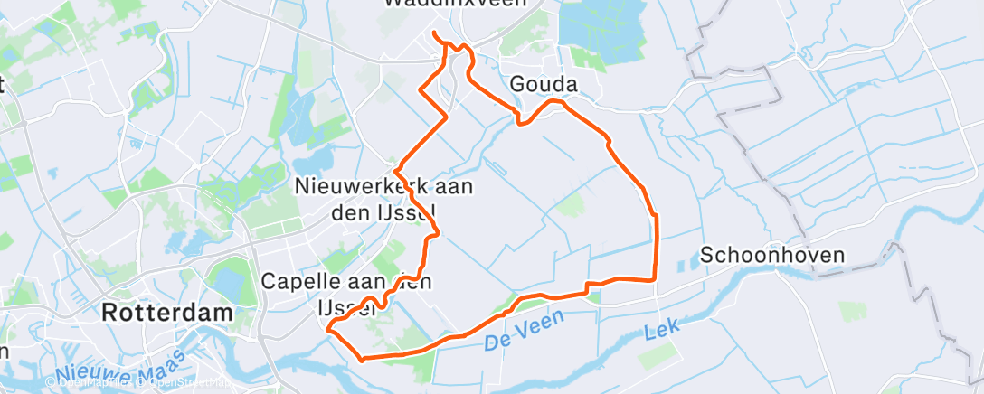 Map of the activity, Maandag Gravel Ride