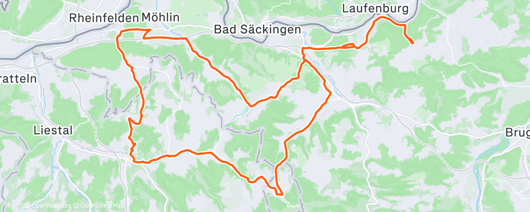 Map of the activity, Fahrt am Morgen