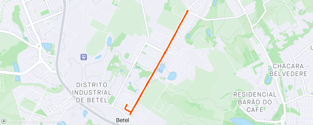 Map of the activity, 1ª Corrida de Betel