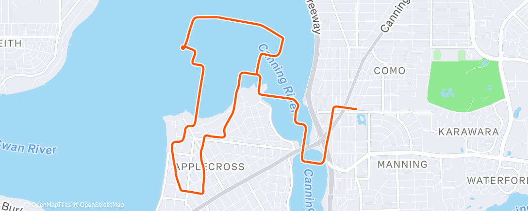 Map of the activity, MyWhoosh - Mount Pleasant